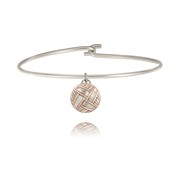 Weave Two-Tone Hook Bangle