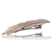 Feather Two-Tone Barrette