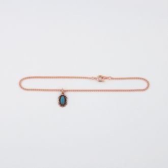 Oval Simulated Stone Anklet