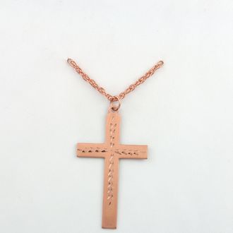 Engraved Cross Neck