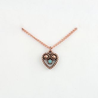 Open Heart with Rhinestone Neck