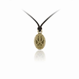 Wolf Paw Print Oval Adjustable Neck