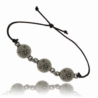 Bat Round Triple Adjustable Bracelet