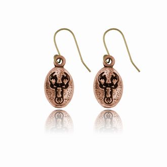 Moose Head Oval Earrings