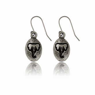 Elephant Head Oval Earrings