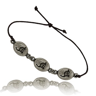 Dinosaur Oval Adjustable Triple Bracelet