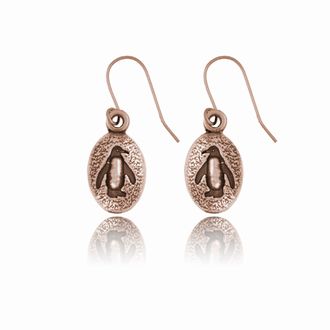 Penguin Oval Earrings