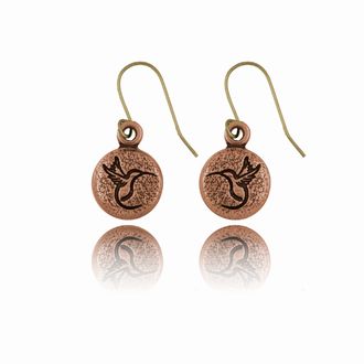 Hummingbird Round Earrings