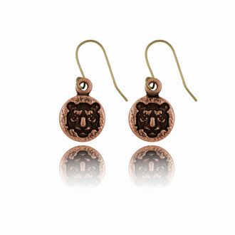 Tiger Face Round Earrings