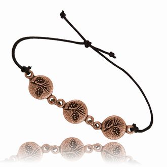 Pine Cones Round Adjustable Triple Bracelet