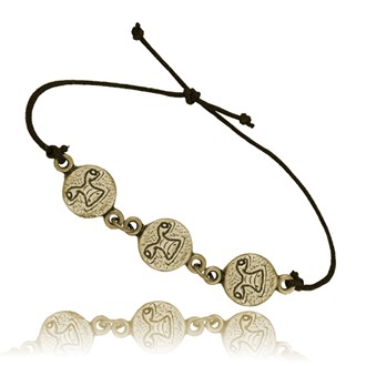 Alligator Face Round Adjustable Triple Bracelet