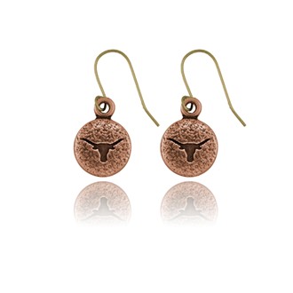 Longhorn Face Round Earrings