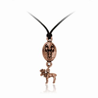 Moose Oval Adjustable Pendant Moose Drop Charm