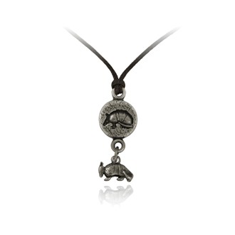 Armadillo Round Adjustable Pendant Armadillo Charm Drop