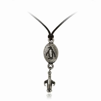 Penguin Oval Adjustable Pendant Penguin Charm Drop