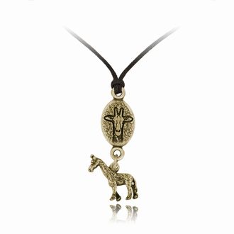 Giraffe Oval Adjustable Pendant Giraffe Charm Drop