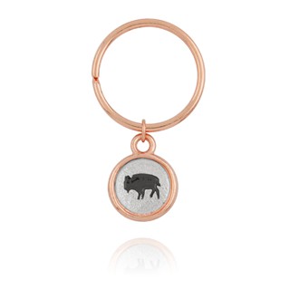 Buffalo Mini-Elegance Two Tone Round Key Ring