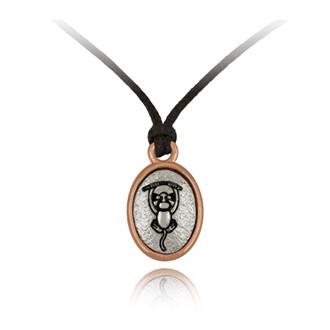 Monkey Mini-Elegance Oval Adjustable Silk Pendant