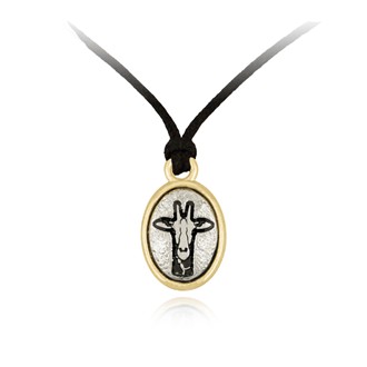 Giraffe Mini-Elegance Oval Adjustable Silk Pendant