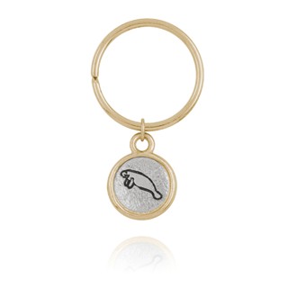 Manatee Mini-Elegance Two Tone Round Key Ring