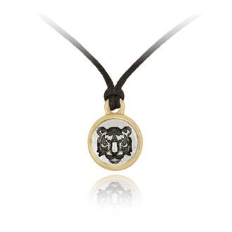 Tiger Face Mini-Elegance Round Adjustable Silk Pendant