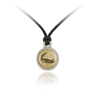 Alligator Mini-Elegance Round Adjustable Silk Pendant