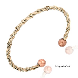 Natural Two-Metal Twist Magnetic Cuff