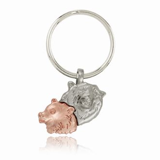 Bear with Cub Elegance Key Ring