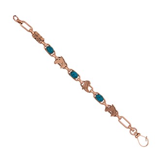 Western Simulated Stone Link Bracelet