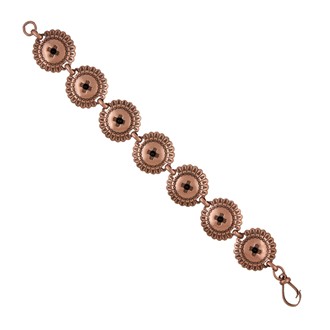 Round Zia Simulated Stone Link Bracelet