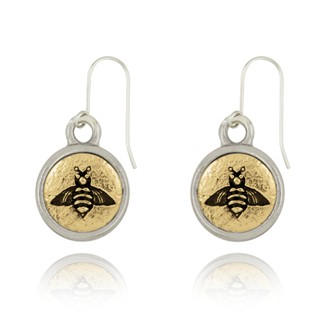 Bumblebee Mini-Elegance Round Two Tone Earrings