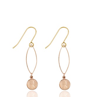 Oval and Mini Penny Earrings