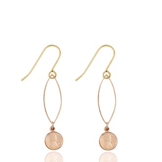 Oval and Mini Penny Earrings