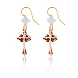 Flanked Cross Earrings
