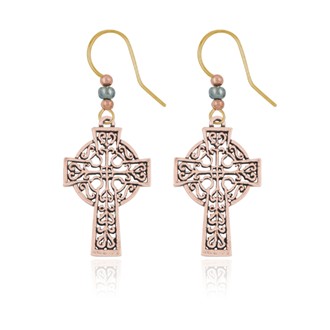 Ornate Filigree Cross Earrings