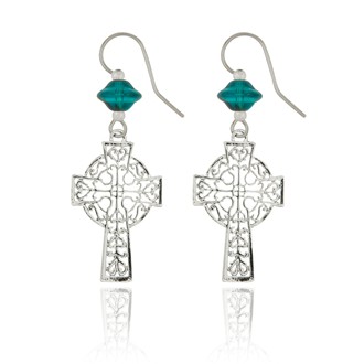 Ornate Filigree Cross Earrings