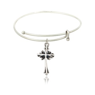 Flanked Cross Slider Bangle