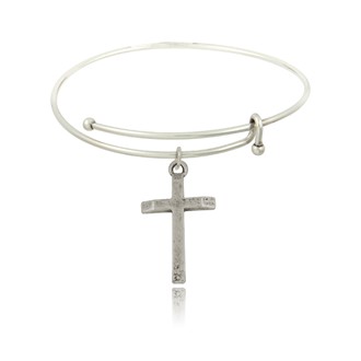 Beveled Edge Cross Slider Bangle