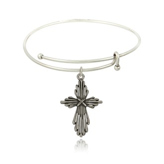 Gathered Cross Slider Bangle