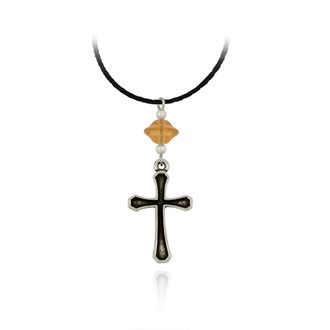 Rounded Edge Outline Cross Pendant