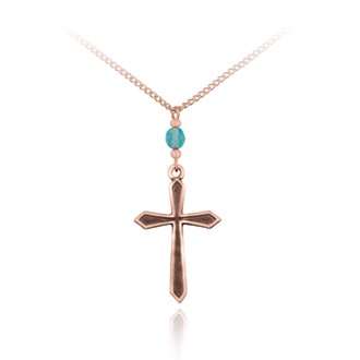 Pointed Edge Outline Cross Pendant