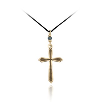 Pointed Edge Outline Cross Pendant