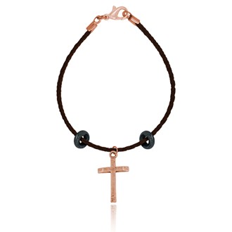 Beveled Edge Cross Braided Bracelet