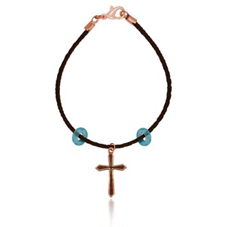 Pointed Edge Outline Cross Braided Bracelet