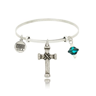 Bound Cross Adjustable Bangle Bracelet