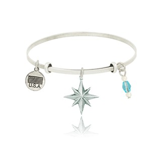 Domed Star Adjustable Bangle Bracelet