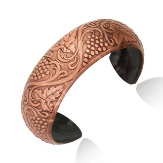 Grape Pattern Domed Cuff