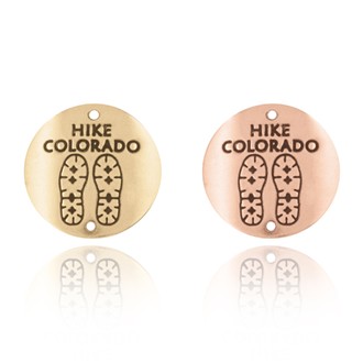 Hike Colorado with Hiking Boots Hiking Medallion