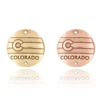 Colorado with Flag Hiking Medallion