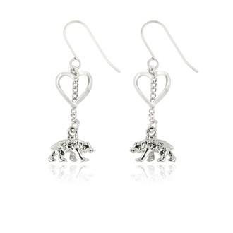 Bear and Heart Earrings